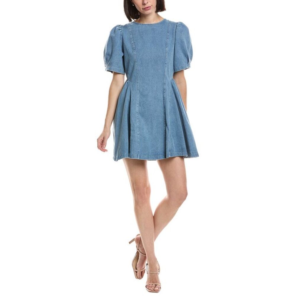 Hl Affair Womens  Short Sleeve Mini Dress, Blue